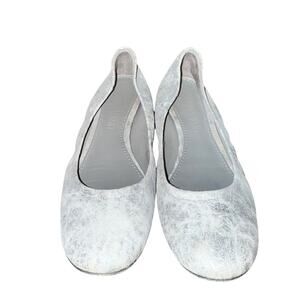 Vera Wang Ballet Flats Women's Size 7.5 M Gray Swirl Leather Slip On Shoes